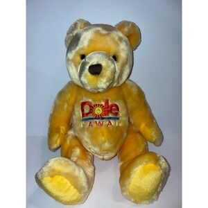 Dole Plantation Hawaii Plush Teddy‎ Bear Stuffed Animal Toy Yellow Souvenir